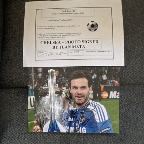 Juan mata signed - chelsea, photo
